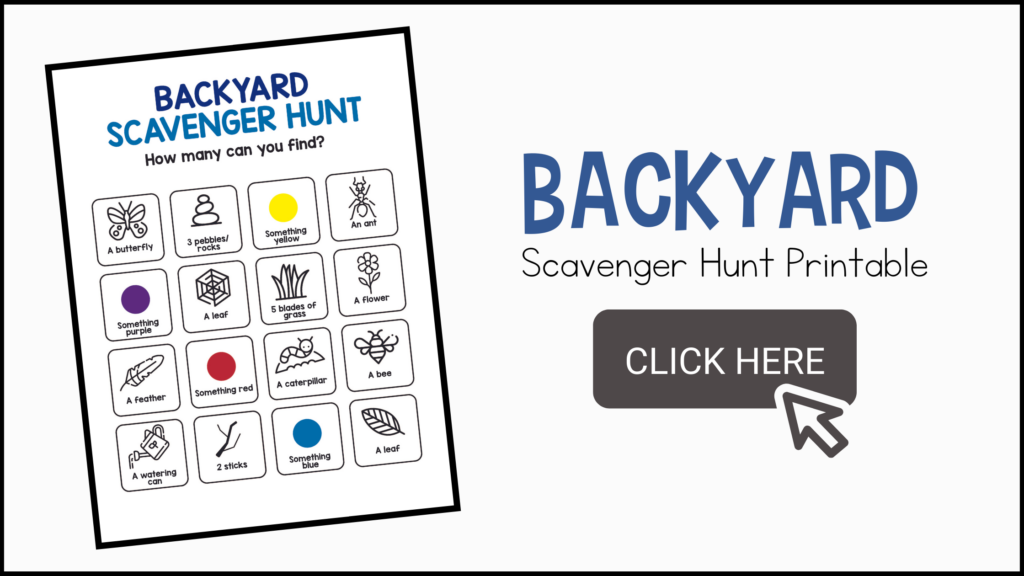 Free Printable Backyard Scavenger Hunt for Kids of All Ages