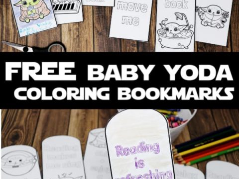 Image for 6 Free Baby Yoda Coloring Bookmarks