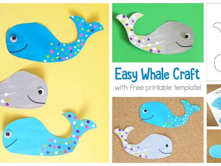Image for Whale Craft for Kids with Free Printable Template