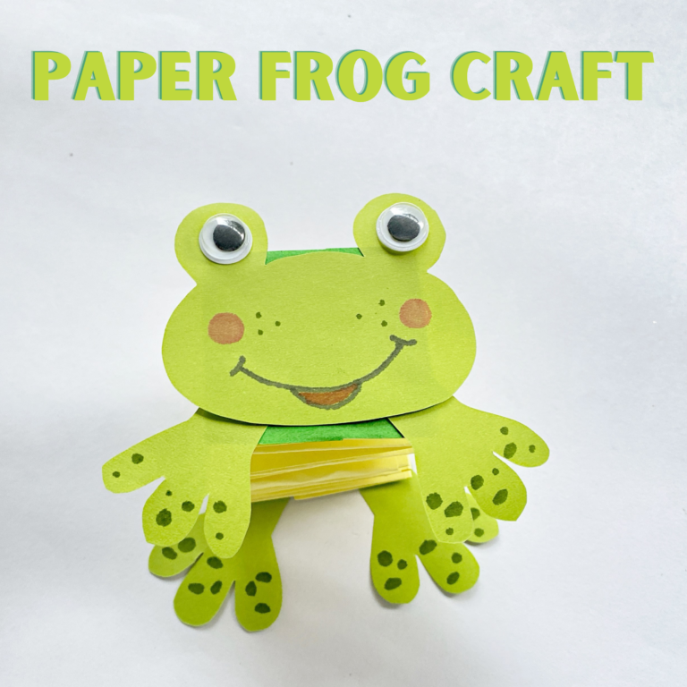 Frog Craft for Kids with Free Printable Template