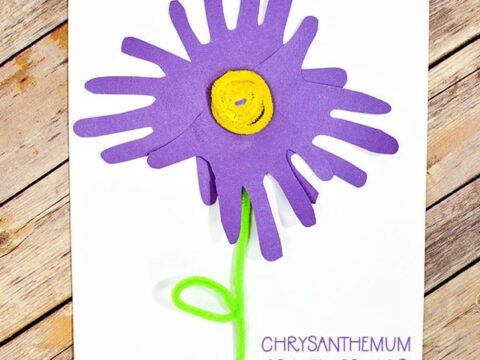 Image for Traced Hand Chrysanthemum Paper Craft