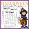 Free Printable Halloween Worksheets for First Grade