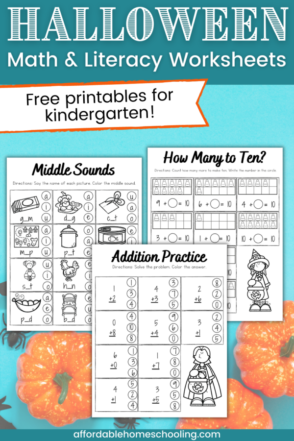 Free Printable Halloween Worksheets for Kindergarten