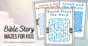 Free Bible Mazes Printable Pack for Home and Church