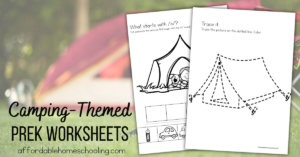Free Printable Camping Worksheets for Preschoolers