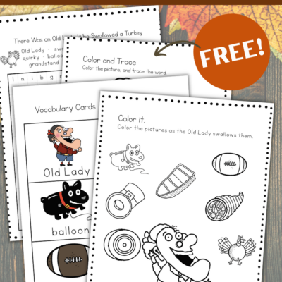 There Was an Old Lady Who Swallowed a Turkey Free Printables