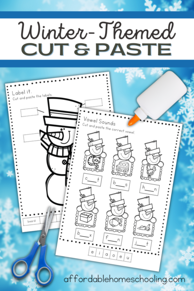 Free Winter Cut and Paste Printables for Kindergarten
