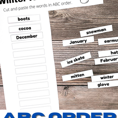 ABC Order Cut and Paste Worksheets