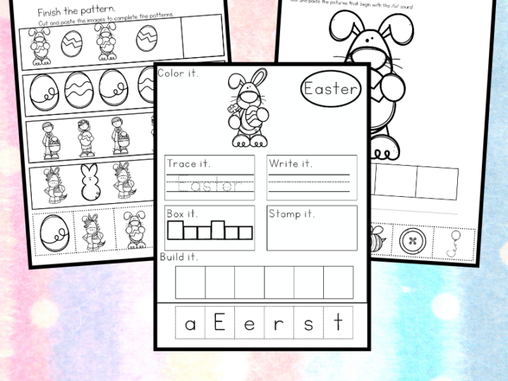 Image for Easter Cut and Paste Worksheets