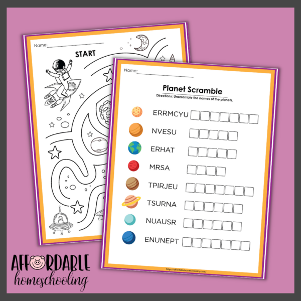 Free Printable Solar System Worksheets for Kids