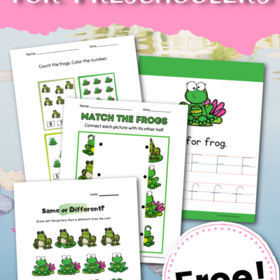Frog Worksheets for Preschoolers