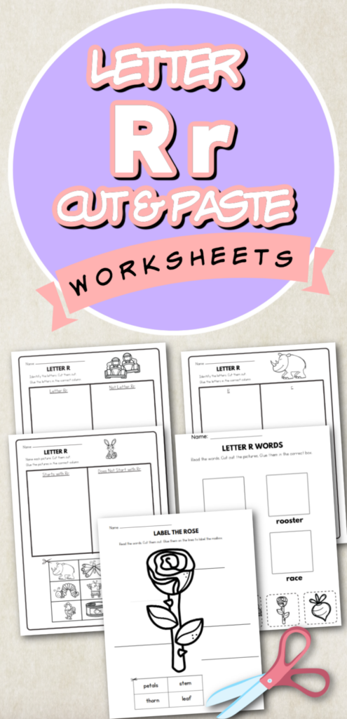 Cutting Grade R Worksheet.pdf Letter R Cut and Paste Worksheets