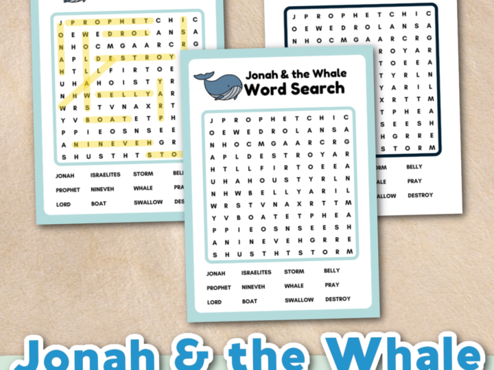 Image for Free Printable Jonah and the Whale Word Search for Kids