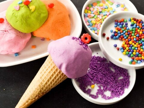 Image for Ice Cream Sensory Play: Frosting Play Dough Recipe