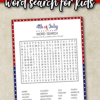 Free Fourth of July Word Search