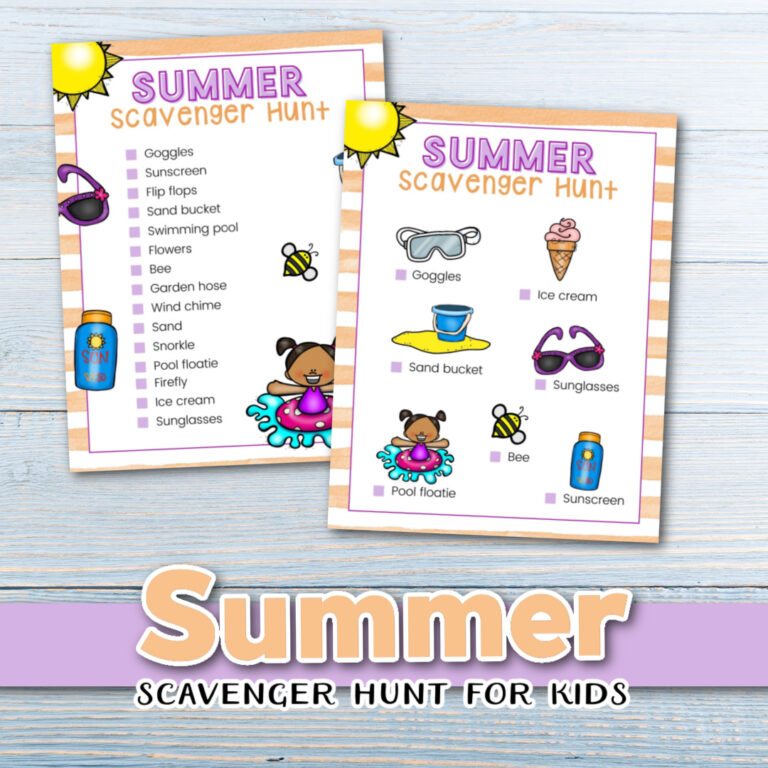Free Printable Summer Scavenger Hunt for Kids