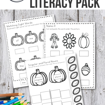 Free Fall Cut and Paste Worksheets