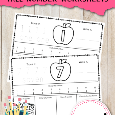 Fall Number Worksheets