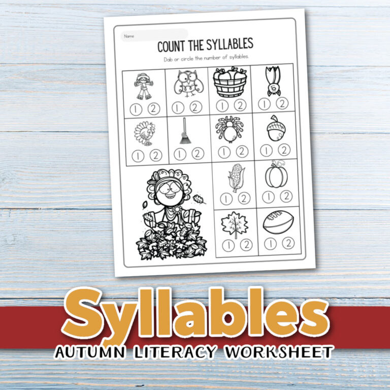 Free Printable Fall Worksheets for First Grade