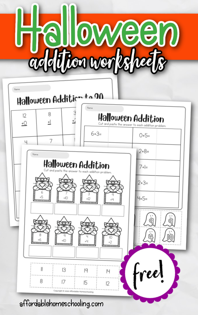 Halloween Addition Worksheets