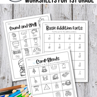 Camping Worksheets for First Grade