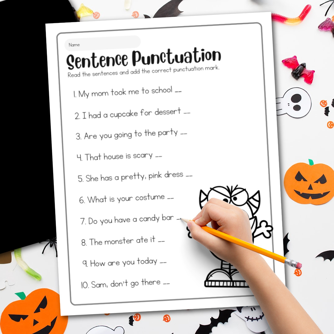 Free Printable Halloween Worksheets for First Graders