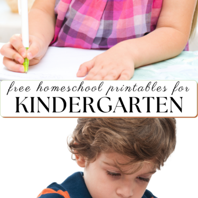 Kindergarten Homeschool Printables