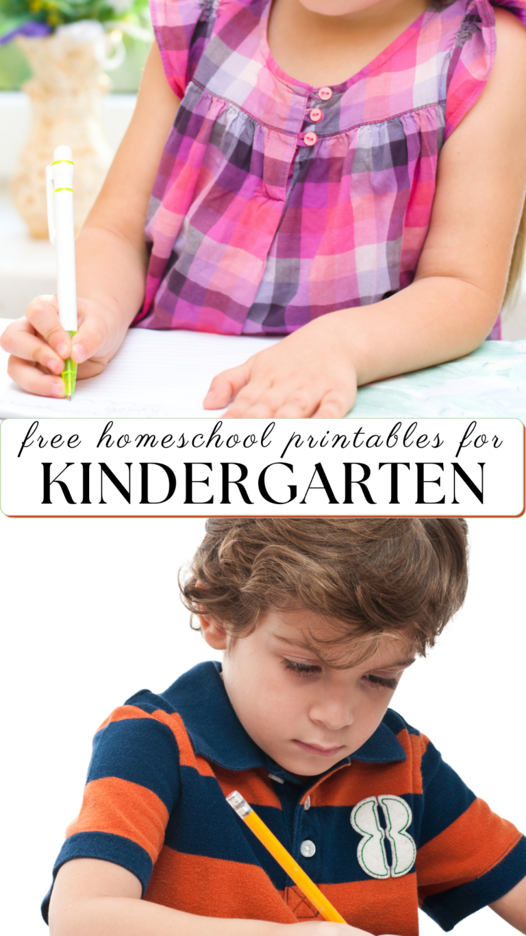 Kindergarten Homeschool Printables