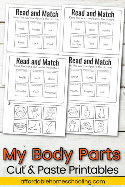 Free My Body Parts Printables for Young Learners