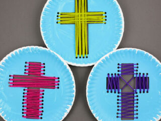 Image for Paper Plate Yarn Cross Craft for Easter