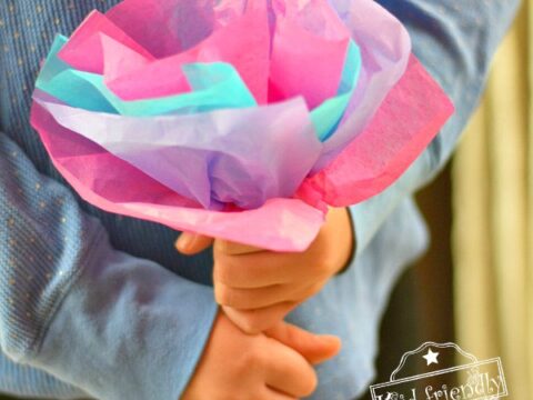 Image for DIY Tissue Paper Flowers For Kids to Make