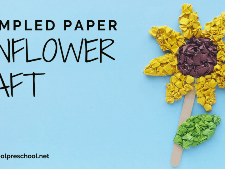 Image for Crumpled Paper Sunflower Preschool Craft
