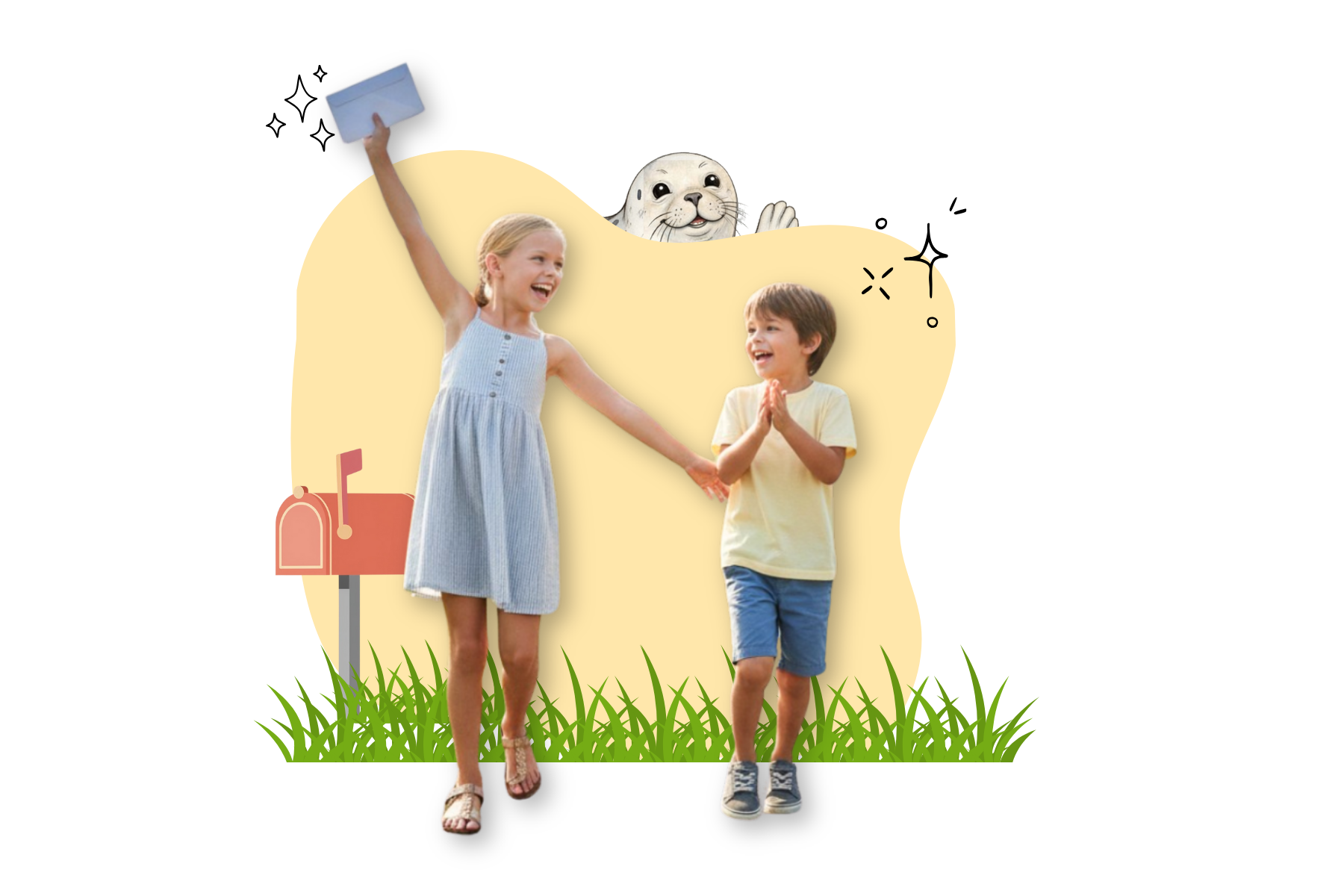 There's nothing like the excitement of getting a letter in the mail - two kids getting their first letter from Pebble