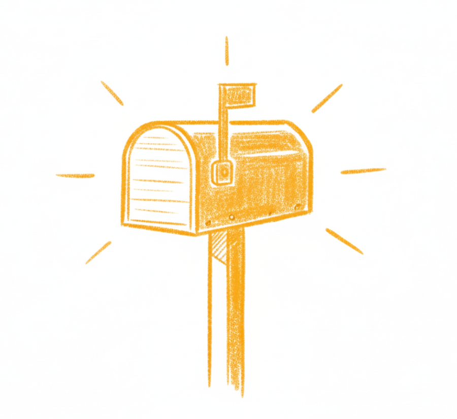 learning letters are delivered by mailbox