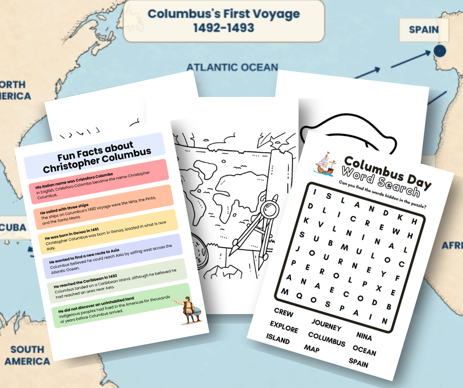 columbus day printables for kids