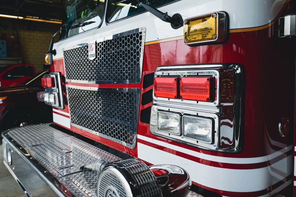 front view of firetruck